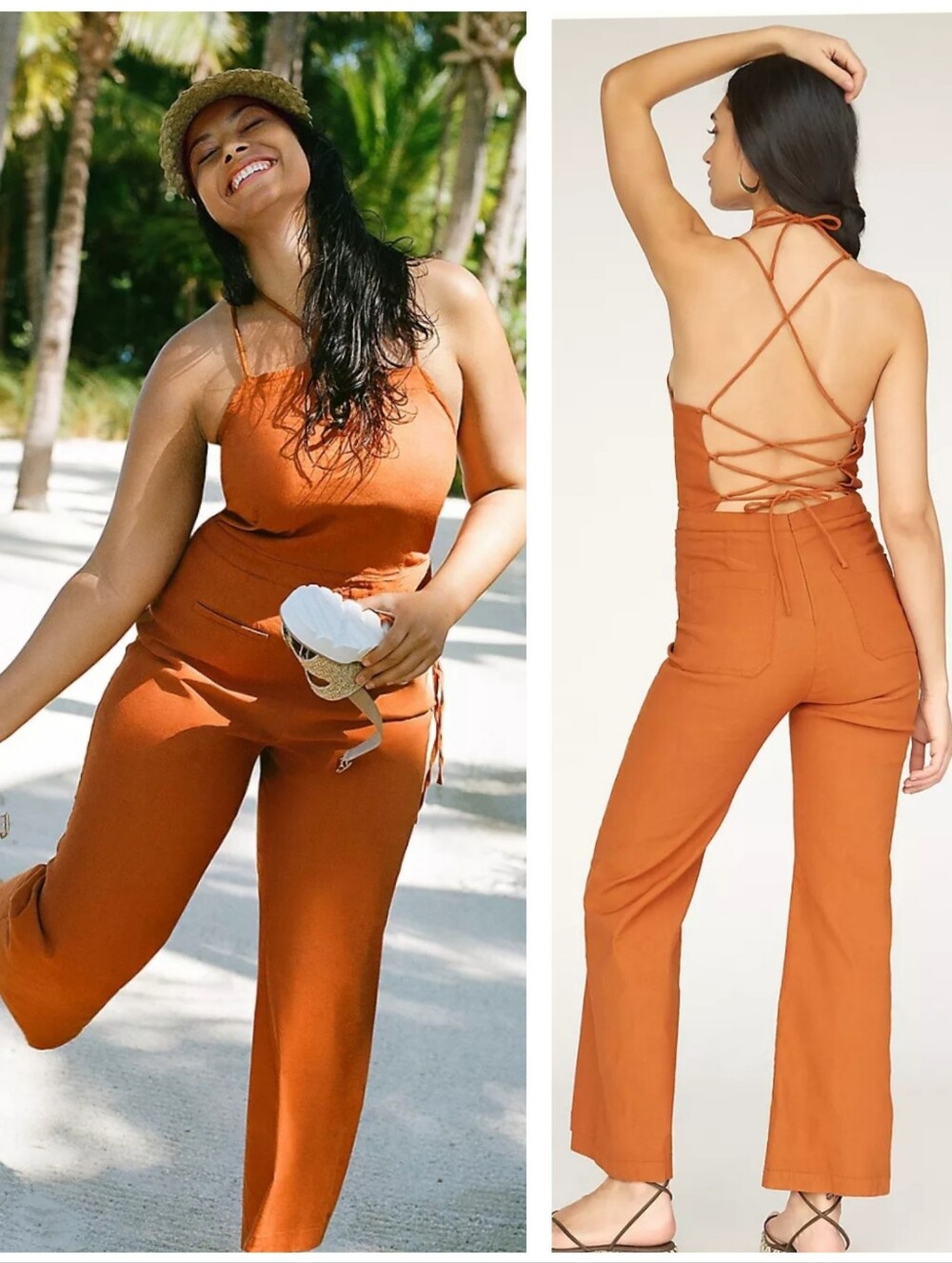 Maeve Strappy Jumpsuit The Colette Size 4 Orange